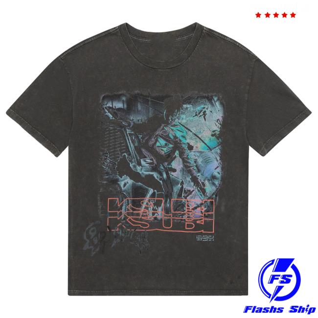Official 999 Club Juice Wrld Merch Store Ksubi X 999 Super Juice Biggie Ss Attractive Shirt - Sun Faded Blk 999Club Clothing JuiceWrld