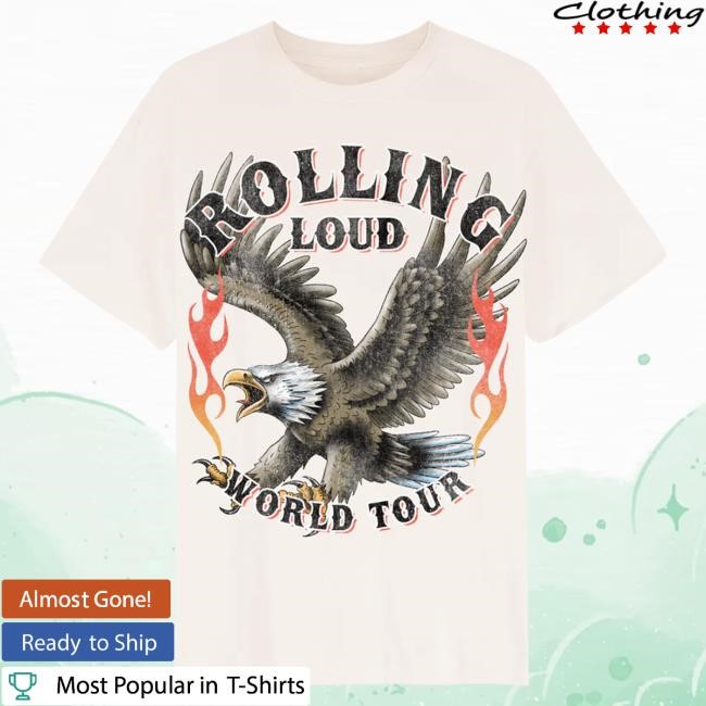 Official Rolling Loud Merch Store Shop Rolling Loud RL Eagle New Shirt RollingLoud