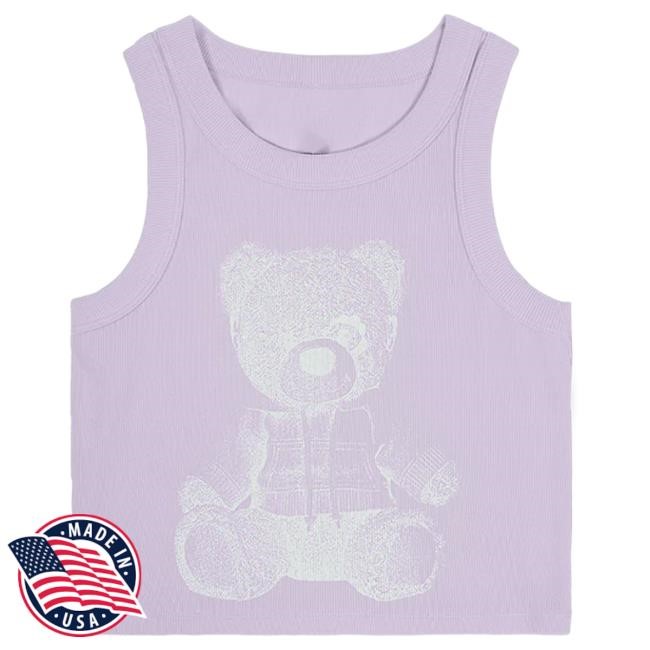 Official Ariana Grande Merch Store Ariana Grande teddy ribbed tank top Shirt New Ariana Grande Apparel Clothing ArianaGrande