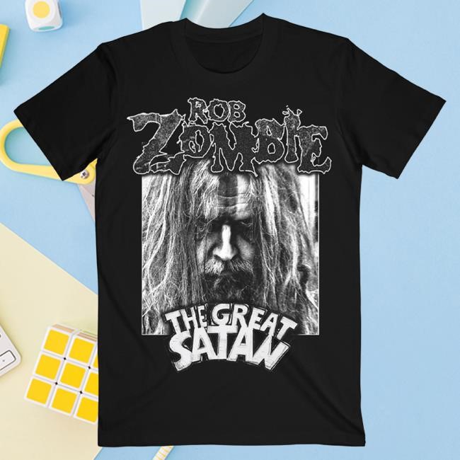 Official Rob Zombie Merch Store The Great Satan Portrait T Shirt RobZombie