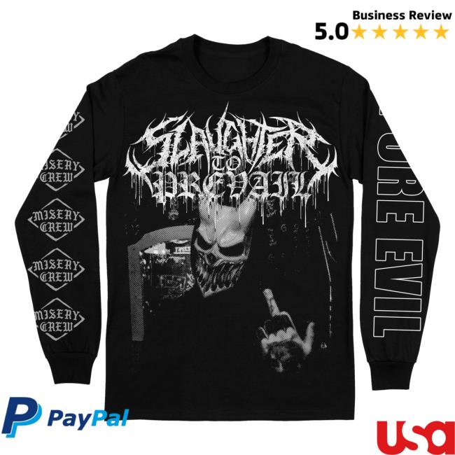 Sumerian Records Rising Merch Slaughter To Prevail Pure Evil Long Sleeve Tee Shirt RisingMerch