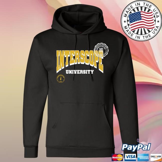 Official Interscope Black University Attractive Hoodie