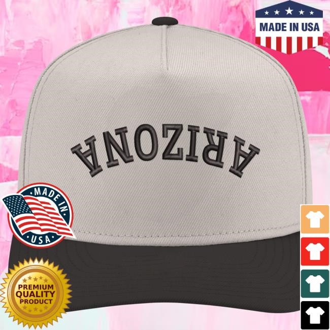 Official MLB Apparel Men's Arizona Diamondbacks New Era Cream/Black Upside Down City Name A-Frame 9FIFTY Snapback Hat