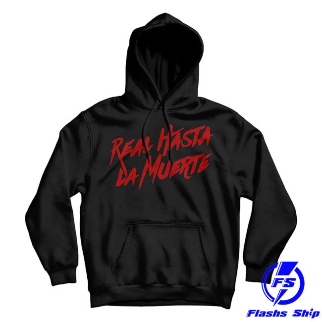 Official Anuel Aa Clothing Store Shop Anuelmerch RHLM Real Hasta La Muerte Hooded Sweatshirt Black / Red Anuelaa Merch