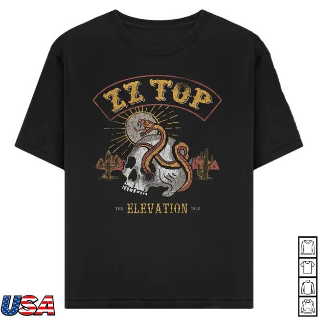 Official Zz Top Elevation Tour 2025 Dateback Tee ZzTop