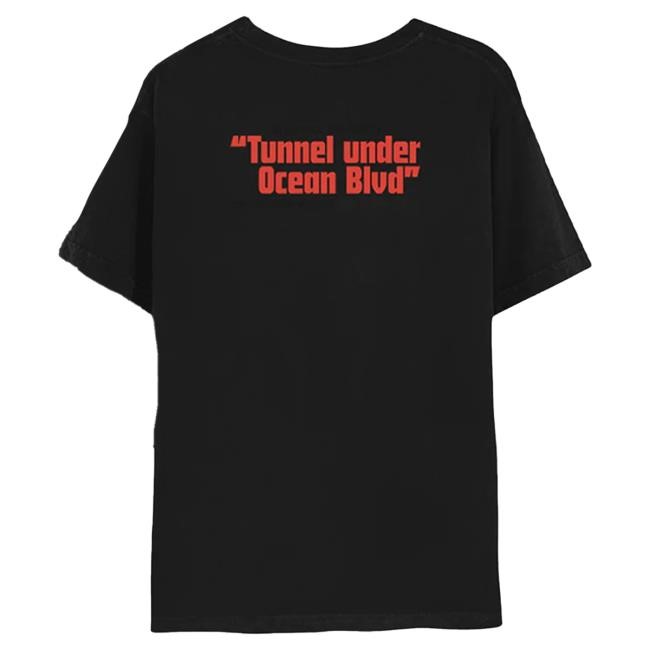 Lana Del Rey Tunnel Under Ocean Blvd Photo T Shirt - Black | Lana Del Rey Merch Store Shop Official