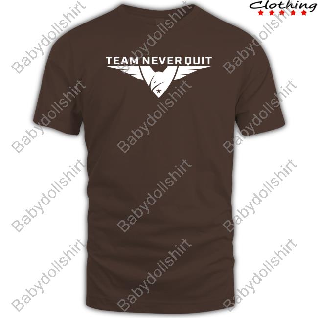 Official Team Never Quit Logo Tee Shirt