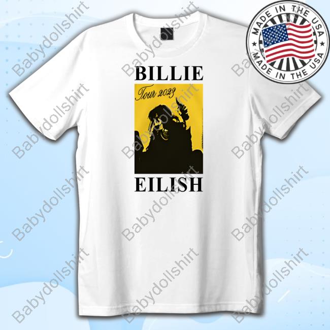Billie Eilish Explain It Off White Tour Tee Shirt