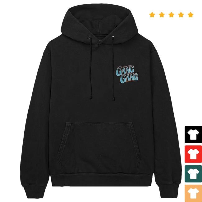 Official Theo Von Merch Store Gang Gang Palm Tree Long Sleeve Hoodie