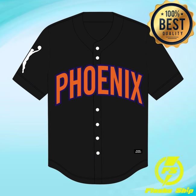 Playa Society Official Merch Store Playa Society Phoenix Mercury Baseball Jersey Tees WNBA Clothing Apparel Shop