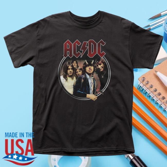 Official Ac Dc Merch Store Ac/Dc Framed Color Hot Shirt Ac Dc Shop Acdc Clothing
