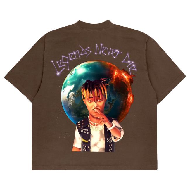 Official 999 Club Juice Wrld Merch Store Smile Hoodies Brown 999Club Clothing JuiceWrld