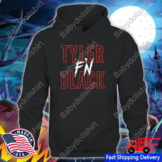 Official Black And Brave Merch Tyler F'n Black Hoodie