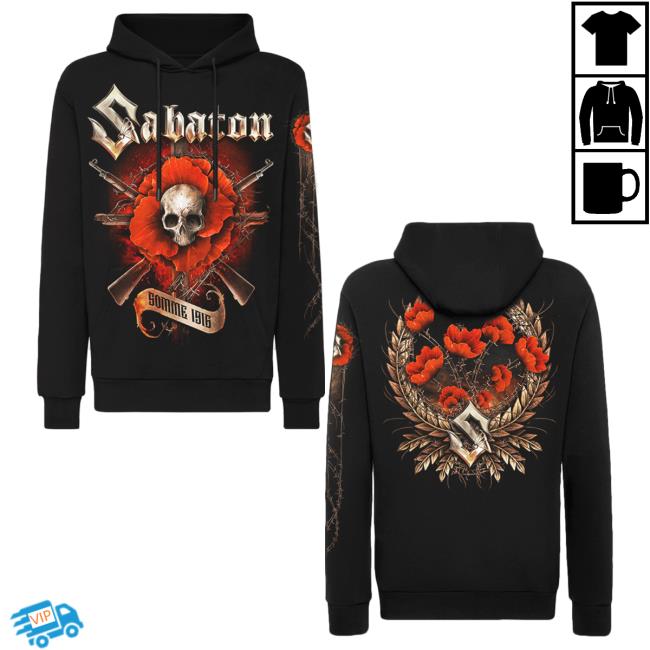 Official Sabaton Merch Store Sabaton Somme 1916 Hot Shirt Sabaton Shop