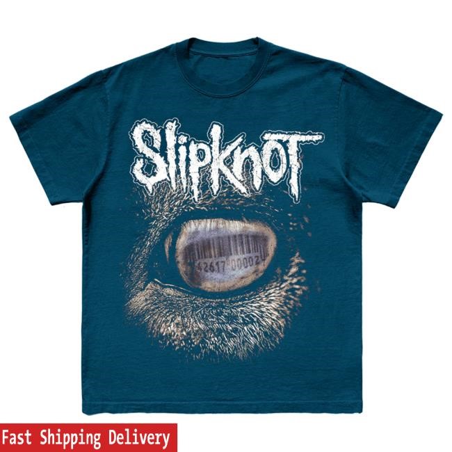 Official Slipknot Official Store Merch Eye Top Shirt (Midnight Blue)