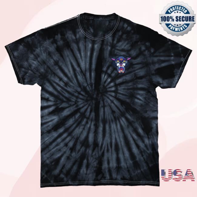 Official Vigilante Brand Merch Mike Ritch Panther Patch Tie Dye Problems With Authority T-Shirts Black Orange VigilanteBrand Tie-Dye