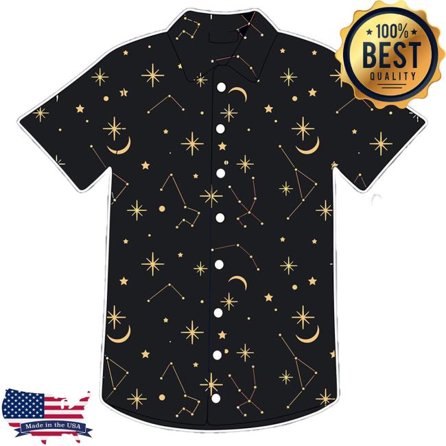 Starlit Sky (Black) Hawaiian Shirt