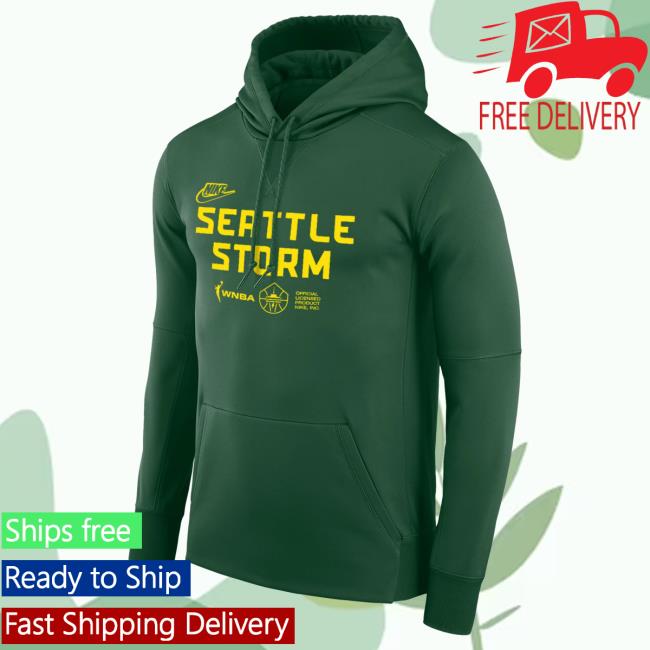Official Seattle Storm Merch Store Seattle Storm Bigtime Therma Crew neck Sweatshirt Green