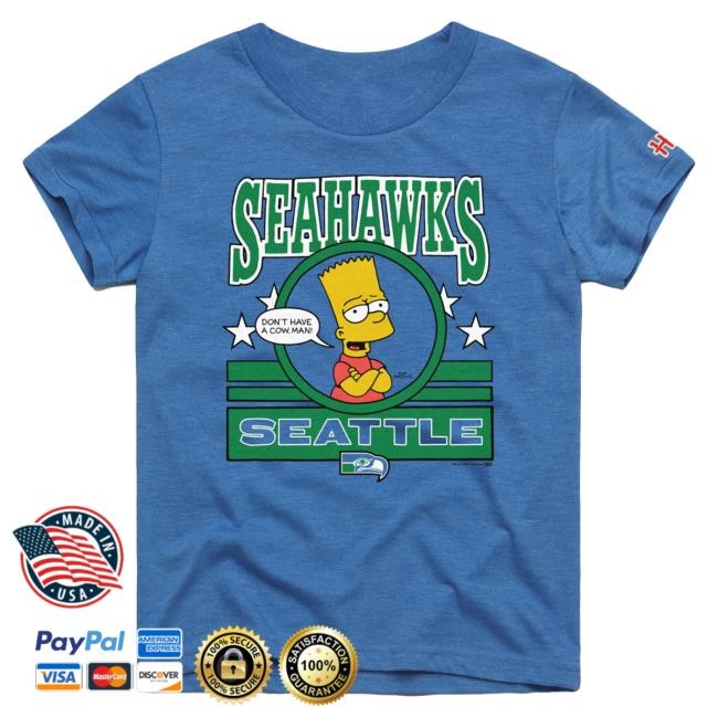 Official Seattle Seahawks Homage x The Simpsons Youth Shirt - Royal