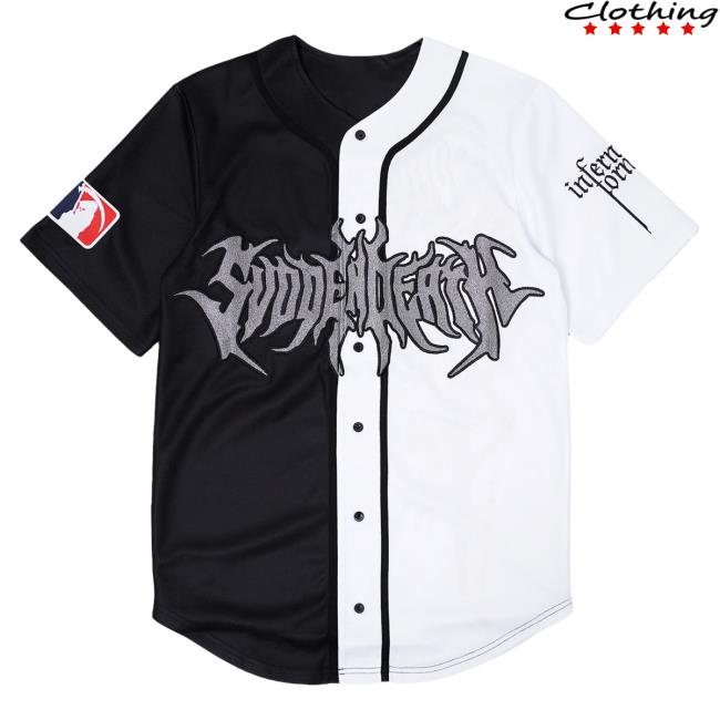 Official Svdden Death Merch Infernal Torment - Baseball Jersey Tees Svddendeath