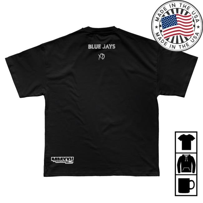 Official MLB Shop Men's Toronto Blue Jays x The Weeknd Fanatics Black 2025 World Series Legacy Tshirt Toronto Blue Jays Merch