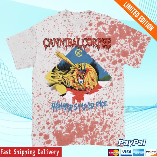 Official Cannibal Corpse Merch Store Hammer Smashed Face Tee Blood Dye CannibalCorpse