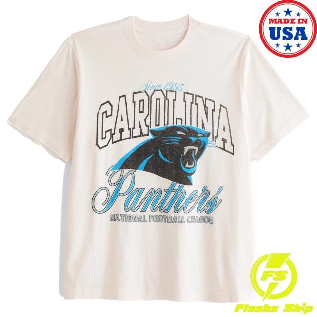 Official Abercrombie And Fitch Shop Carolina Panthers Vintage-Inspired Graphic New Shirt NFL by Abercrombie