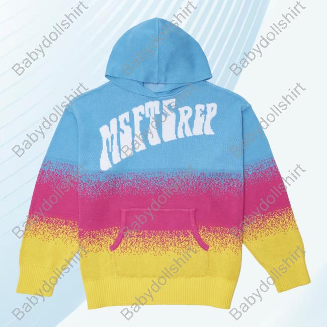 Official Msftsrep Clothing Msftsrep Trippy Summer '23 Knitted Tie Dye AOP Hooded Sweatshirt 3D All Over Print