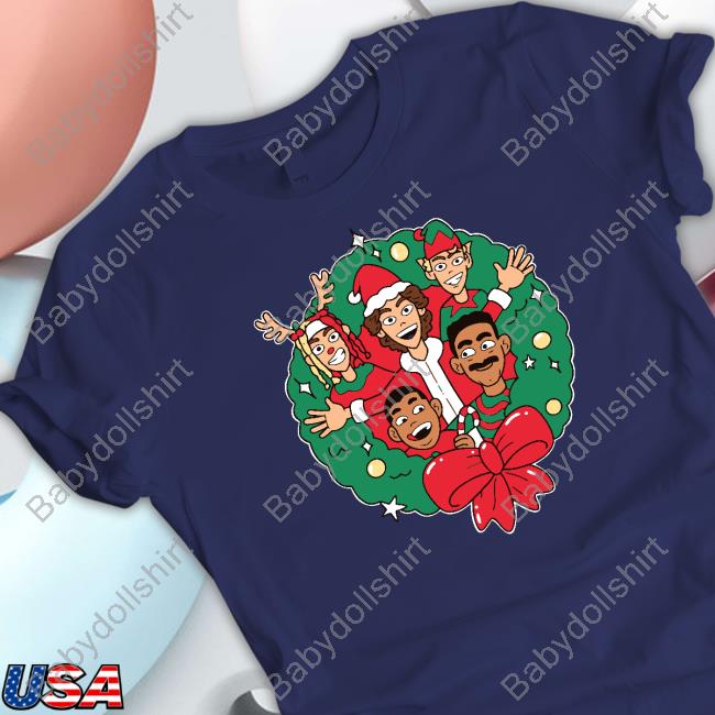 Wreath Christmas Hooded Sweatshirt Baylen Levine Merch Wreath Christmas Sweatshirt Tee Shirt