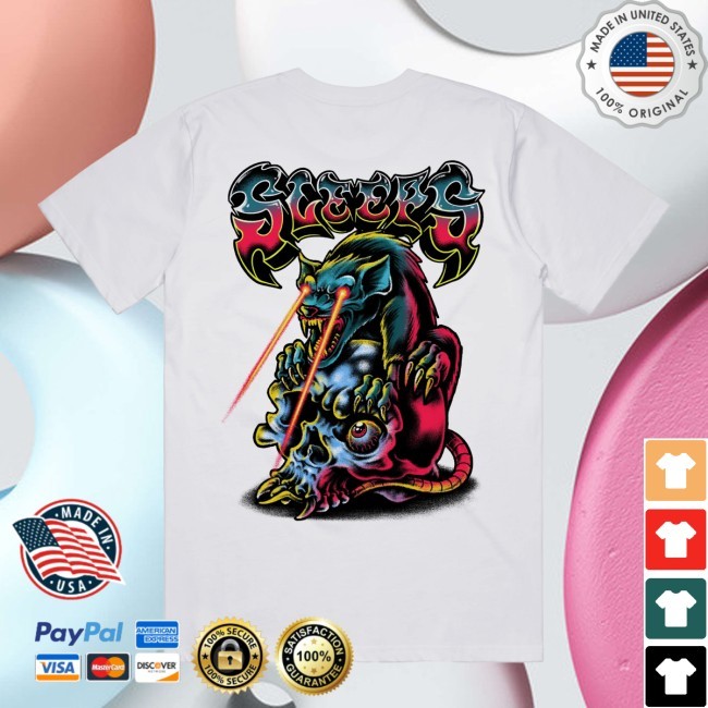 Laser Rat White T Shirt – Sleeps Brothers. Laser Rat White Tee – Sleeps Brothers.