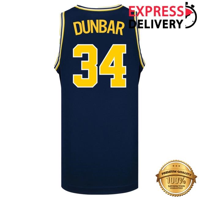 Michigan Wolverines #34 Aaiyanna Dunbar Student Athlete Blue Women's Basketball Jersey Hot Shirt | The M Den Official Merch Store Shop