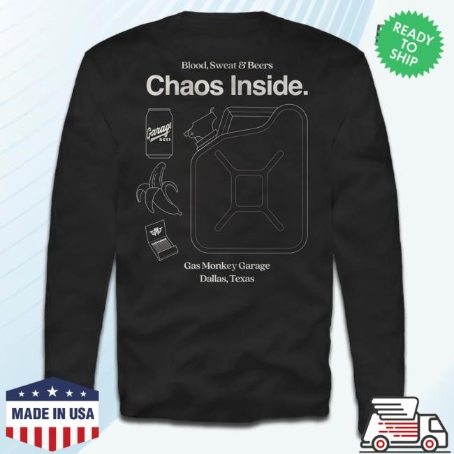 GMG Chaos Inside Long Sleeve T-Shirts Gas Monkey Garage Official Shop