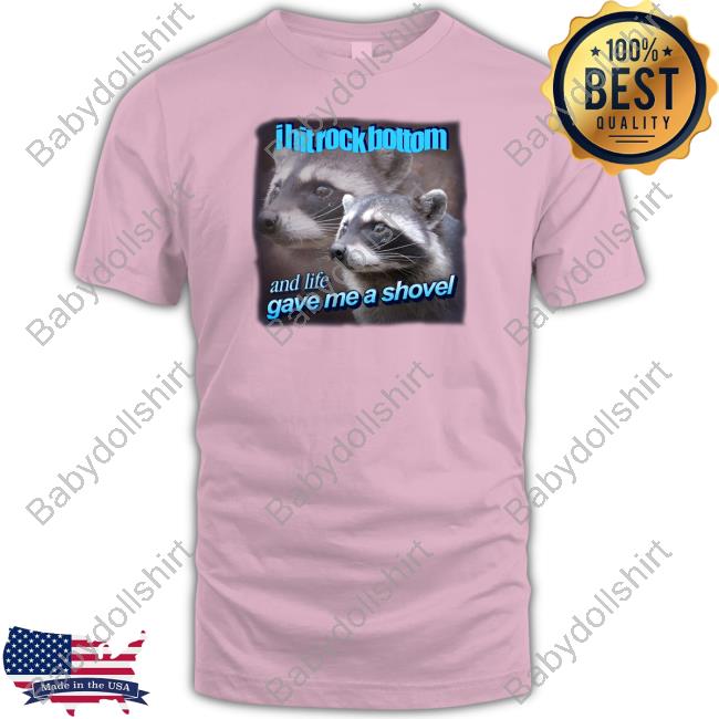 Snazzy Seagull Design I Hit Rock Bottom And Life Gave Me A Shovel Crewneck Sweatshirt