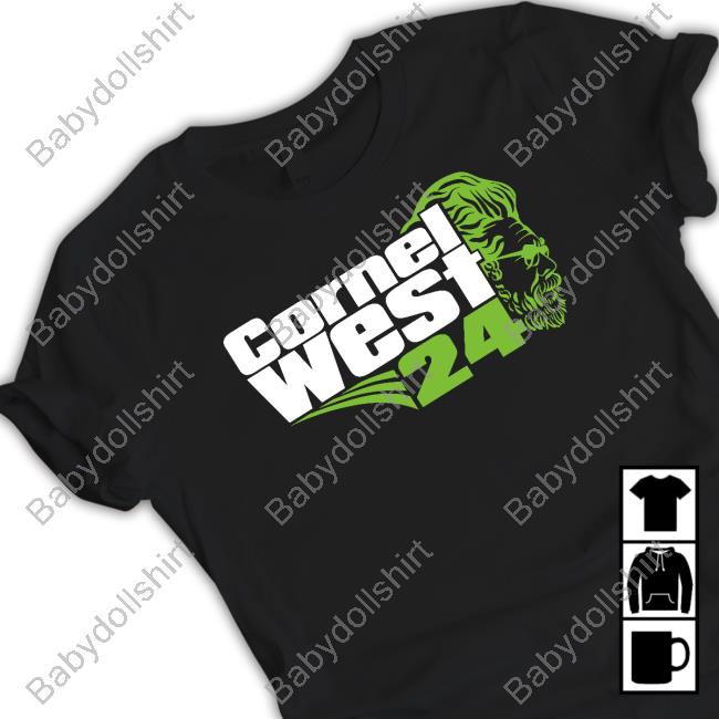 Official Cornelwest2024 Merch Cornel West 2024 Logo Black Tee Peter Daou