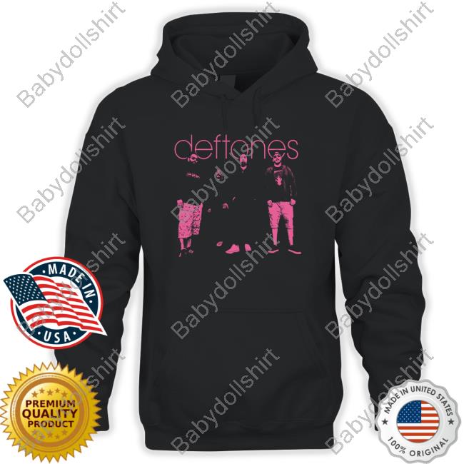 Official Deftones Merch Pink Band Photo Tee Shirt