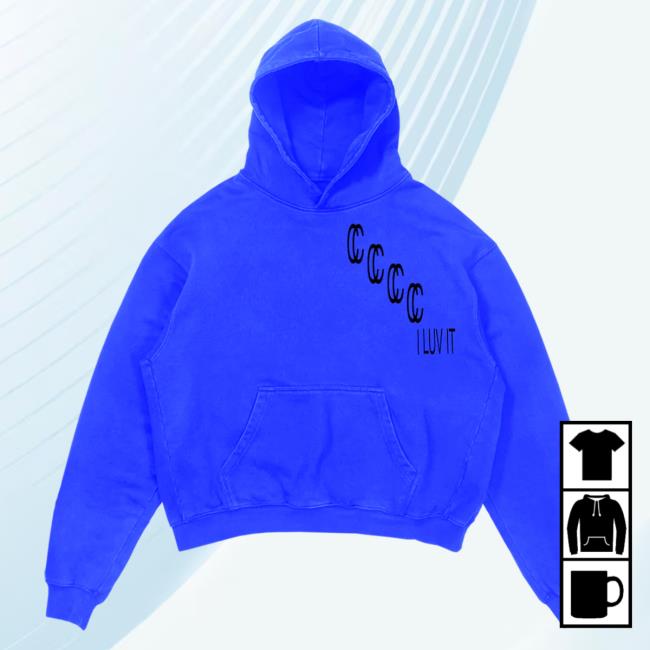 Official Camila Cabello Merch Store I Luv It Blue Popover Sweatshirt Camila Cabello Apparel Clothing Shop Camila Cabello
