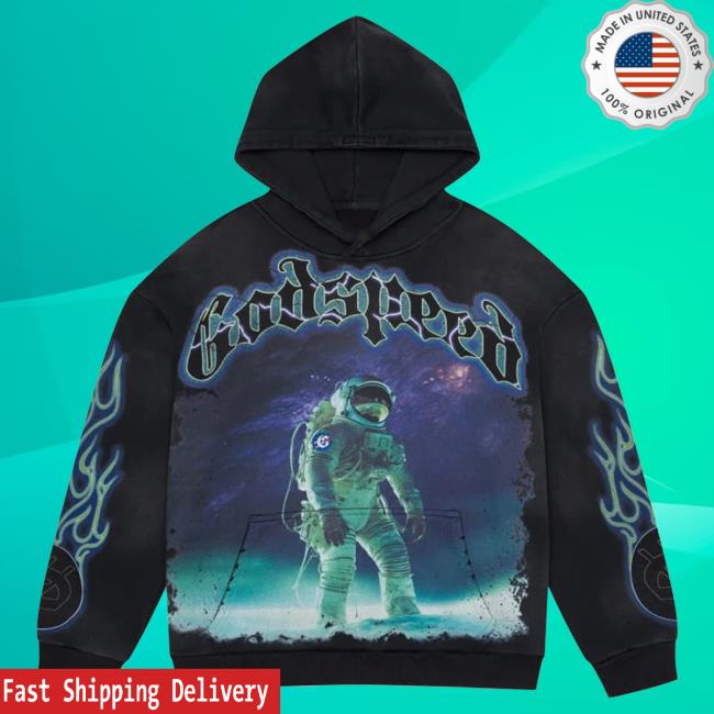 Official Godspeed Nyc Clothing Merch Extra Terrestrial V2 Long Sleeve Shirts (Black Wash)