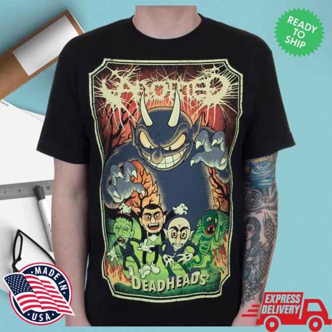 Official Indie Merch Store Shop Aborted "Deadheads (Color)" Tees IndieMerchStore