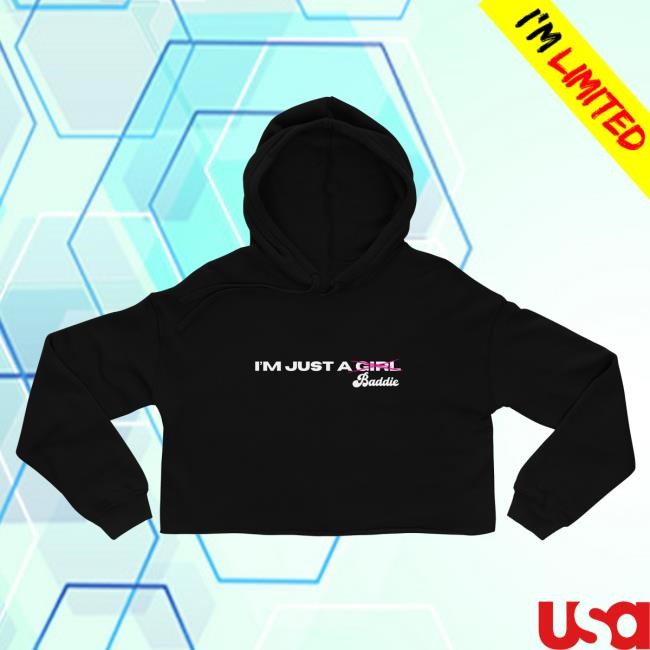 Just A Baddie Cropped Hoodie For Daily Fits