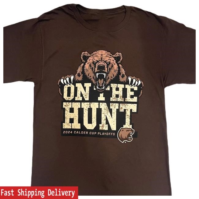 Official Hershey Bears Merch Store Hershey Bears 2024 Calder Cup Playoffs On The Hunt Pull Over Hoodie Hersheybears