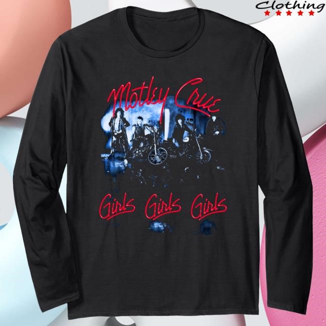 Mötley Crüe - Girls Girls Tracklist Ladies Shirt Motley Crue Official Mötley Crüe - Girls Girls Tracklist Ladies Tshirt Motley Crue Official