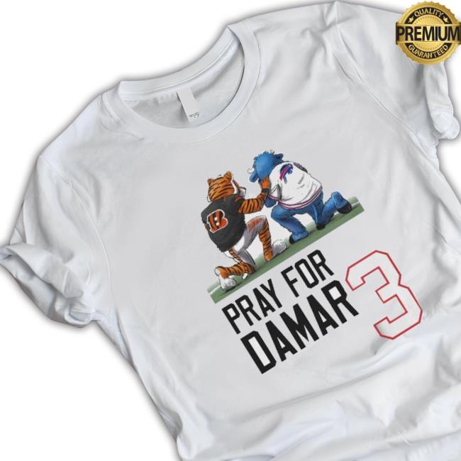 Who Dey Mascot And Billy Buffalo Mascot Pray For Damar Hamlin Crewneck Sweatshirt