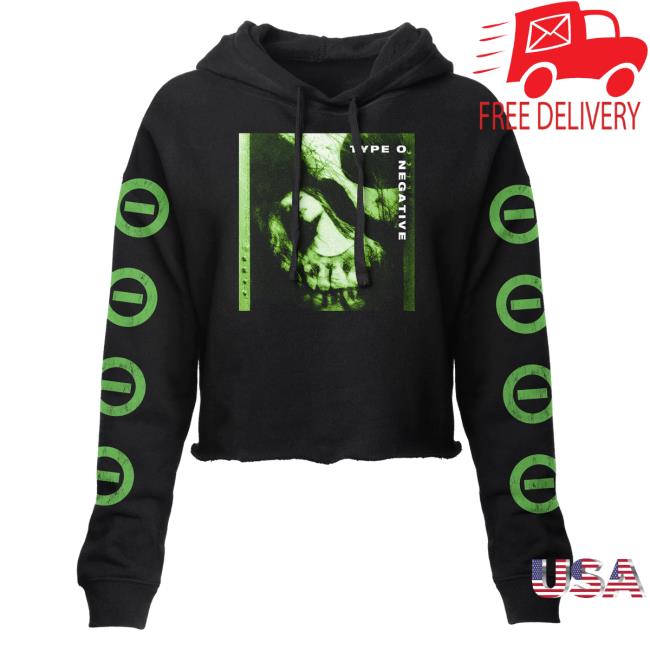 Official Type O Negative Merch Type O Cropped Pull Over Hoodie (Woman)