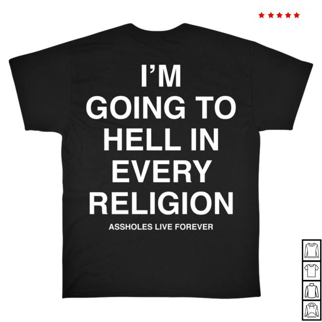 Official Linda Finegold Merch Store I'm Going To Hell In Every Religion Longsleeve Black Lindafinegold Shop