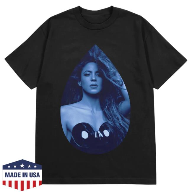 Official Shakira Merch Store Sapphire Teardrop Attractive Shirt - Black Shakira Apparel Clothing Shop