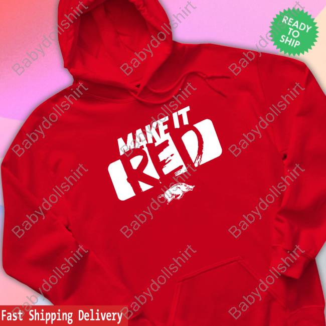 Arkansas Razorbacks Merch Make It Red Long Sleeve T Shirt