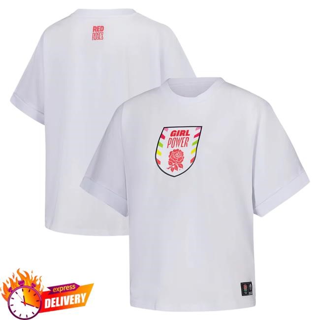 Official Spice Girls Merch Store Red Roses x Spice Girls Oversized White Shirt