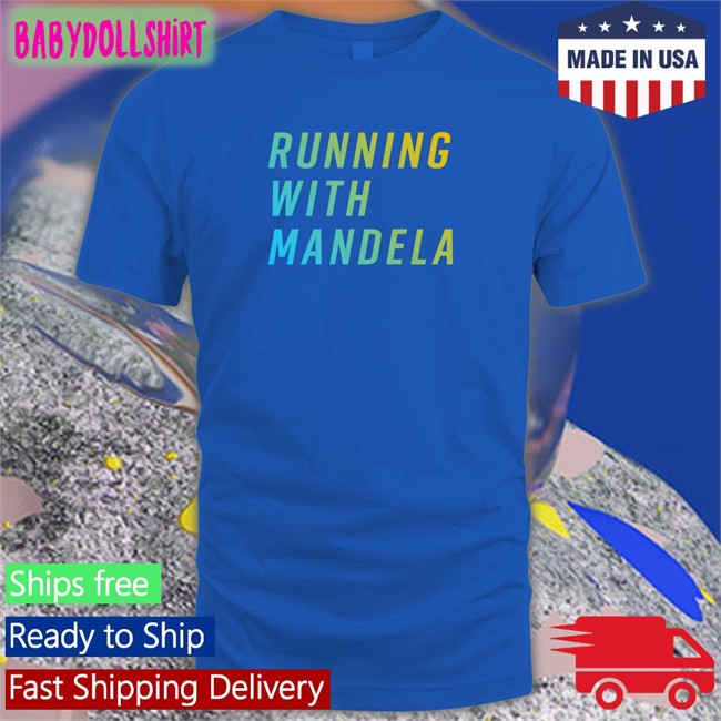 Running With Mandela Hoodies Mandela Barnes For US Senate Merch Mandela Barnes For US Senate Merch Running With Mandela Crewneck Sweatshirt