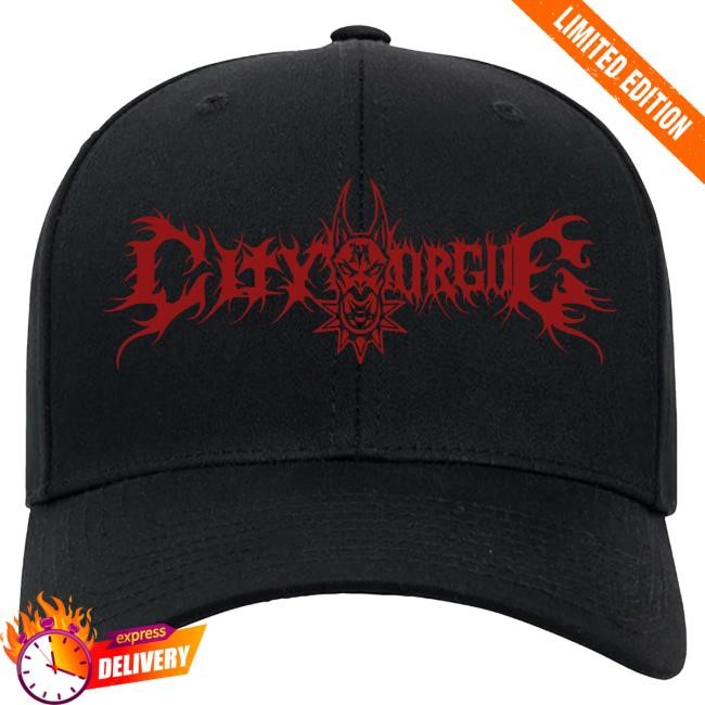 Official City Morgue Merch Revenge X City Morgue Logo Cap Embroidered Black/Red City Morgue Clothing