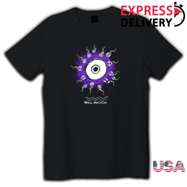 Official Will Wood And The Tape Worms Purple Eye Top Shirt